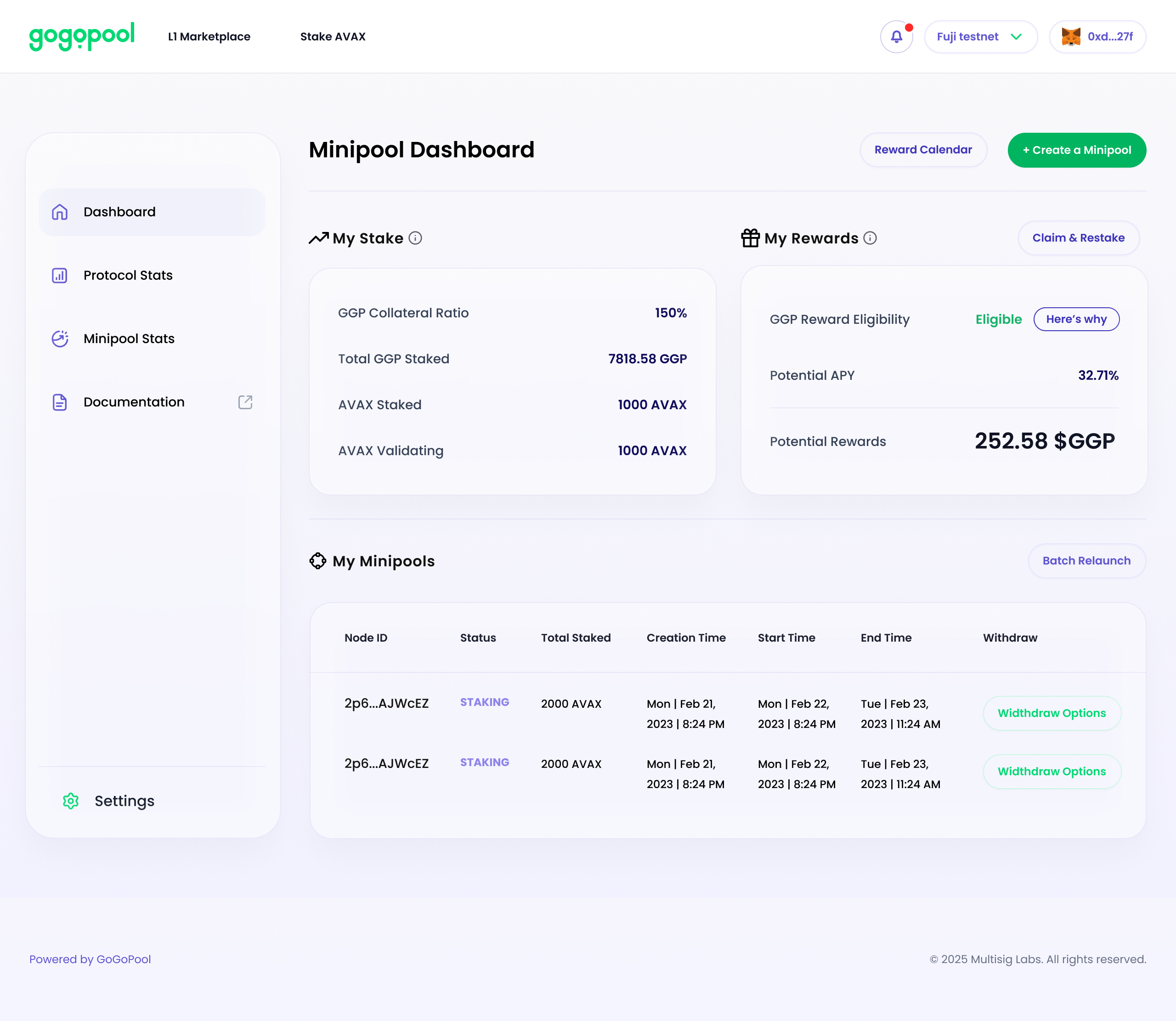 Comps for Minipool Update
