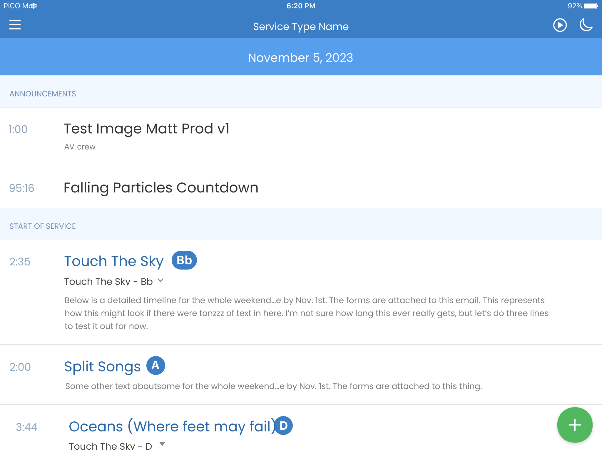 UI ideas for Music Stand