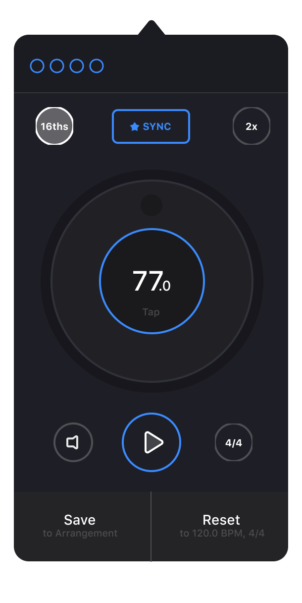 UI deisgn for Music Stand on mobile device