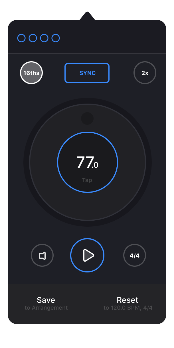 UI deisgn for Music Stand on mobile device