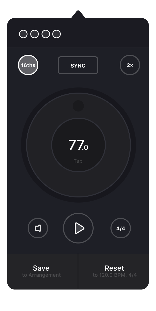 UI deisgn for Music Stand on mobile device