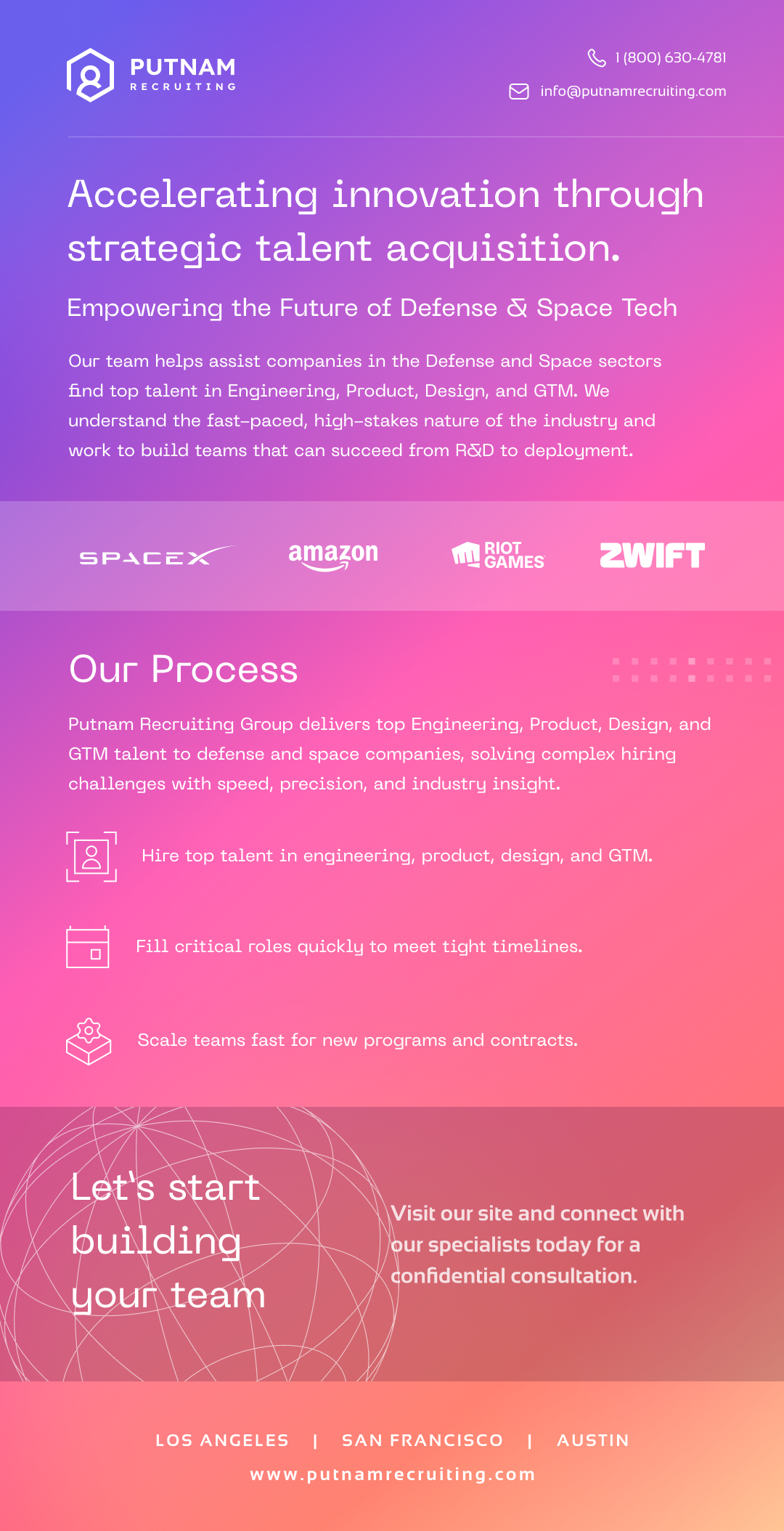 Flyer design concept for Putnam Recruiting